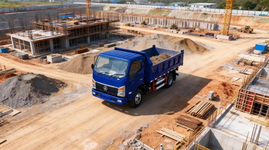 Blue-plate light-duty dump truck