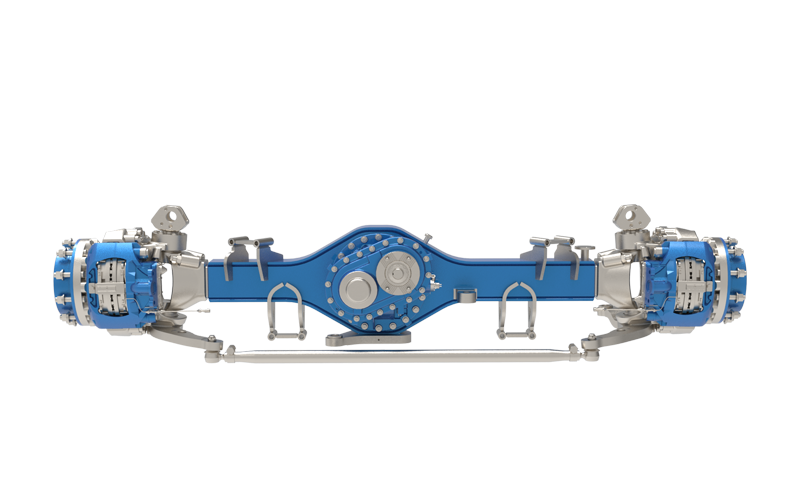 Lightweight axle for all-terrain cranes